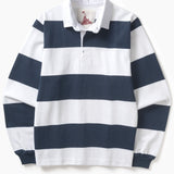 Classic Rugby Shirt - Blue Wide-Stripe