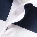 Classic Rugby Shirt - Blue Wide-Stripe