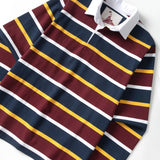 Classic Rugby Shirt - Burgundy Multi-Stripe