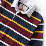 Classic Rugby Shirt - Burgundy Multi-Stripe