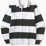 Classic Rugby Shirt - Green Wide-Stripe