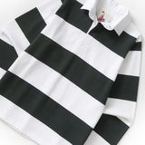 Classic Rugby Shirt - Green Wide-Stripe