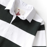 Classic Rugby Shirt - Green Wide-Stripe
