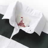 Classic Rugby Shirt - Green Wide-Stripe