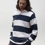 Classic Rugby Shirt - Blue Wide-Stripe