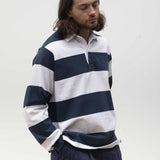 Classic Rugby Shirt - Blue Wide-Stripe
