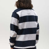 Classic Rugby Shirt - Blue Wide-Stripe