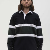 Classic Rugby Shirt - Black Tri-Stripe
