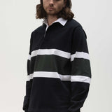 Classic Rugby Shirt - Black Tri-Stripe