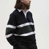 Classic Rugby Shirt - Black Tri-Stripe