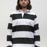 Classic Rugby Shirt - Green Wide-Stripe