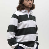 Classic Rugby Shirt - Green Wide-Stripe