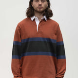 Classic Rugby Shirt - Clay Tri-Stripe