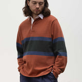 Classic Rugby Shirt - Clay Tri-Stripe