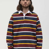 Classic Rugby Shirt - Burgundy Multi-Stripe