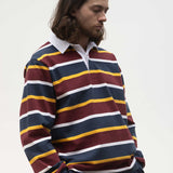 Classic Rugby Shirt - Burgundy Multi-Stripe
